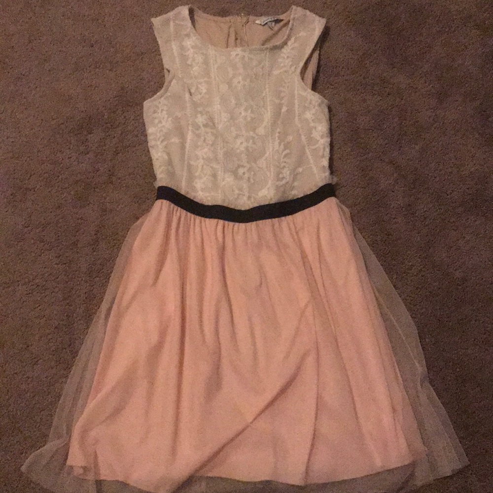 Pink and beige dress